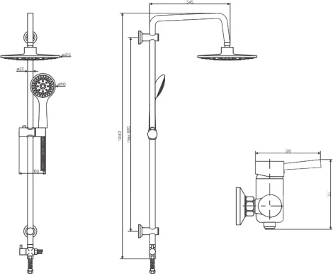 Душевой комплект Dorff Norma D0711020