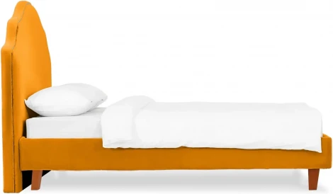 Кровать Queen II Victoria L 1600 ОГОГО (арт.663242), (Ткань/Желтый)