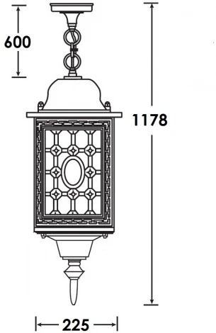 Уличный светильник подвесной Oasis Light LONDON L 64805L cover Bl (220V, на цепи, фонарь, IP44)