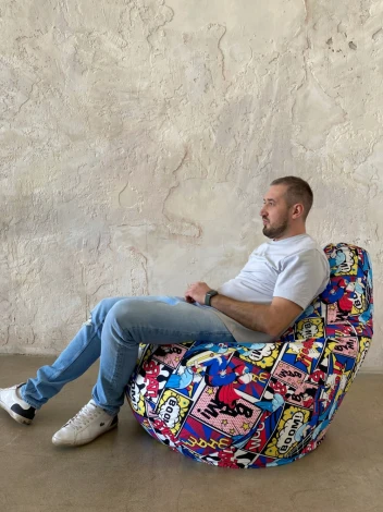 Кресло Мешок Груша Синий,Красный (3XL, Классический) Велюр арт.5037041