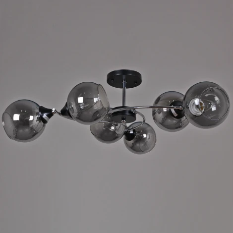 Потолочная люстра на штанге Reluce 02288-0.3-06 BK+CH (220V)