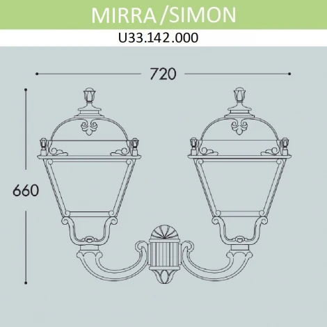 Настенный фонарь уличный Fumagalli Simon U33.142.000.AXH27 (220V, IP55)