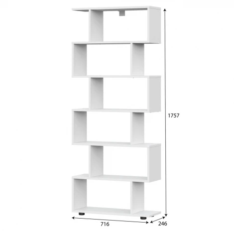 Стеллаж Арника (змейка) Токио, Белый