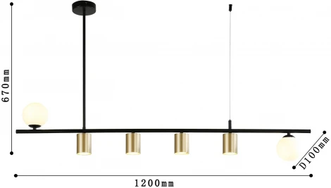 Потолочная люстра на штанге Favourite Frigus 4040-6P