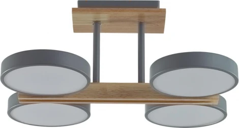 Потолочная люстра на штанге Lumion Plato 8031/72CL серый, дерево/металл, акрил LED 108W 3000-6000К 220V
