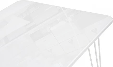 Стол стеклянный Хумфри белый 514796 Woodville