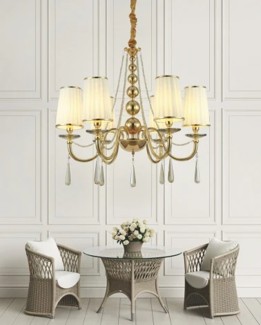Подвесная люстра Lumina Deco Fabione LDP 1200-6 F.GD