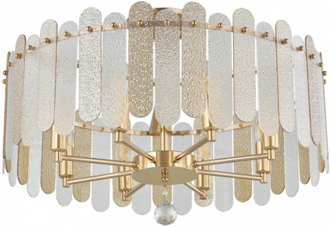 Потолочная люстра хрустальная на штанге Arte Milano Sorrento-3109 373109/8/80/580 GD (220V)