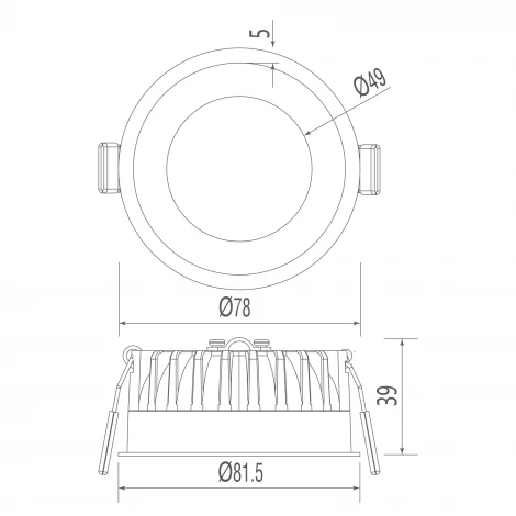Встраиваемый светильник Donolux Crater DL20761R10W1Br 10W 874Lm 3000K матовая латунь