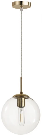 Подвесной светильник Lumion Summer 6509/1B SUSPENTIONI золотой E27 1*60W 220V (на проводе, шар)