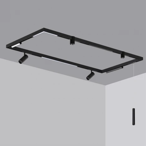 Шинопровод трехфазный накладной/подвесной Novotech Vector 135299 черный 1м IP20 90-240V