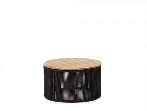 Dandara Журнальный столик из стали и черного шнура 70 см La Forma (ex Julia Grup) арт.193422