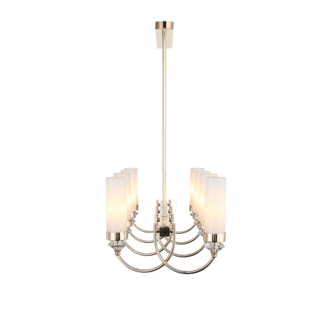 Потолочная люстра на штанге ST Luce Элегра SL1402.263.08 Золото/БелыйE14*8 40W