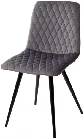 Стул CHILLI-X СЕРЫЙ #27, велюр / черный каркас 4 шт/ 1 к