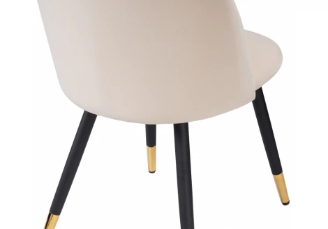 Стул Woodville на металлокаркасе Gabi beige / black / gold 15116