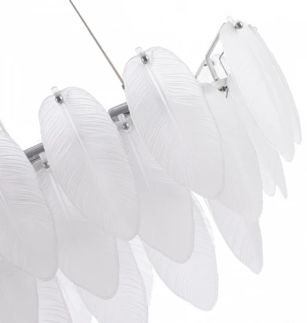 Подвесная люстра Arte Milano AM-4653 4653.L750.H240.E14.12 Ni (220V, на тросе, перо)