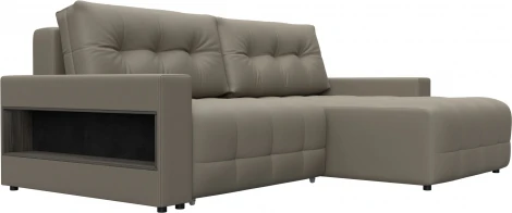 Диван угловой с полками Лига-053 НПБ Лига Диванов (Экокожа) арт.128941