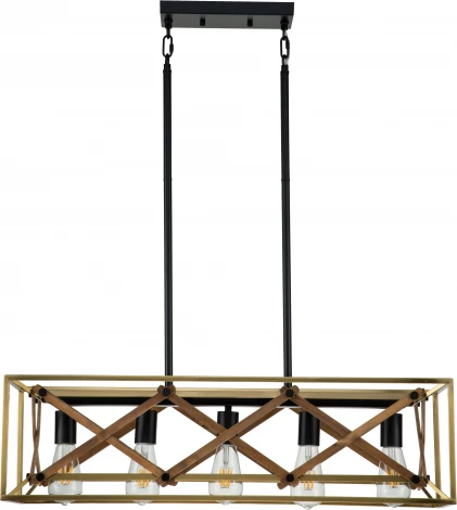 Люстра потолочная на штанге Storia V000066 (10002/5R Black)