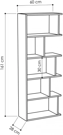 Стеллаж прямой LEVE TAPI BOOKCASE SET OF 2