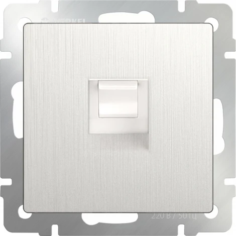 Розетка Ethernet RJ-45 (перламутровый рифленый) Werkel W1181013 (a051190)