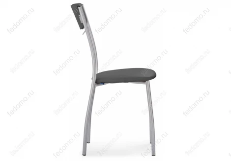 Стул Woodville на металлокаркасе Goki с мягкой спинкой серый полимер / светлый мусс 453993