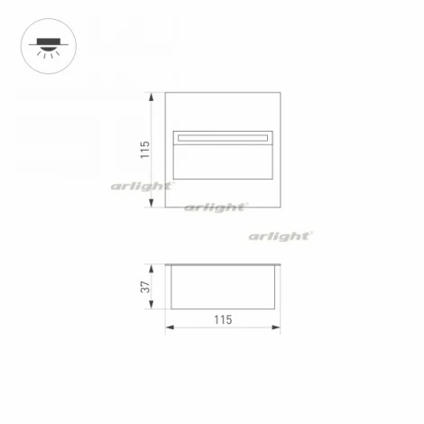 Встраиваемый точечный светильник Arlight LTD-TRAIL 029963 (LED, 220V, IP65)