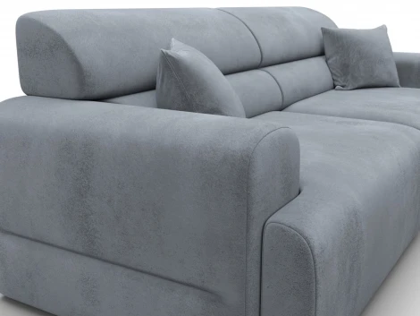 Диван прямой Лига-109 НПБ (ДСП,Фанера,Велюр/Серый) Лига Диванов 136489