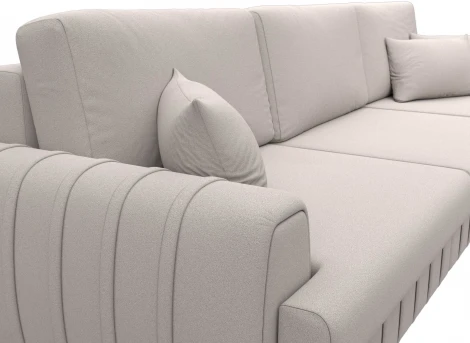 Диван угловой Лига-057 НПБ Лонг угол правый Лига Диванов (Замша) арт.129315