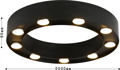 Потолочный светильник круглый Favourite Attica 3007-9U (220V, круглые, кольцо)