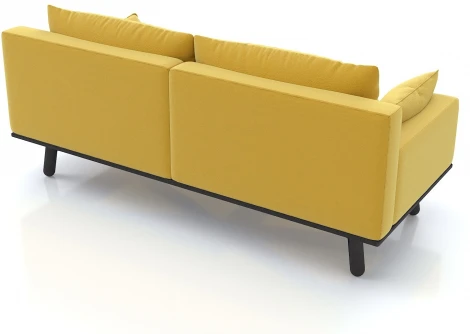 Диван Arsko прямой Колин венге велюр желтый