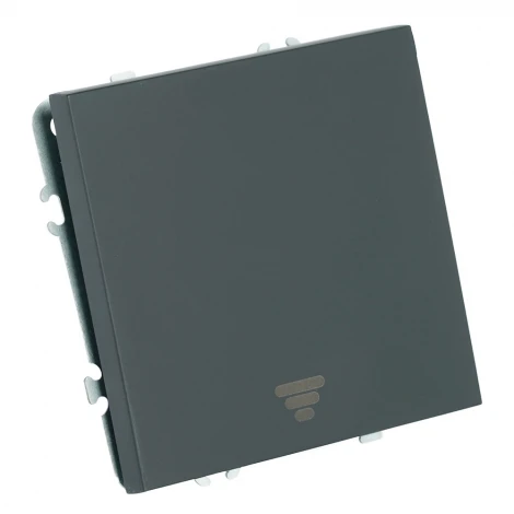 Выключатель одноклавишный самовозвратный (черный уголь, soft touch) Stekker Эмили 50326