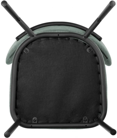 Стул Bradexhome Lucas 2 шалфей шенилл с чёрными ножками