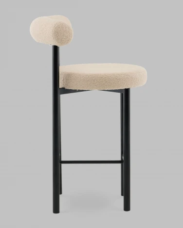 Стул полубарный Флорео букле бежевый Stool Group арт.УТ000041333