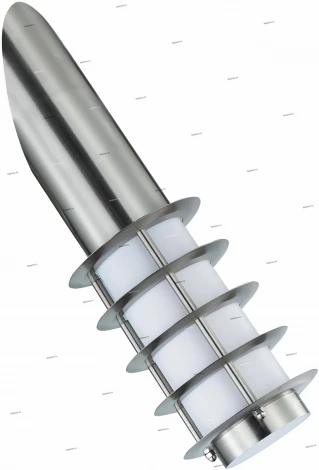 Светильник настенный уличный Horoz Ladin, 1 плафон, никель с белым