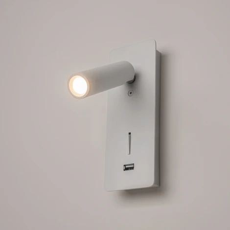 Настенный светильник с usb-портом (бра для чтения) Mirax 3000К 3Вт IP 20 LED Maytoni Technical C041WL-L3W3K (220V, выключатель)
