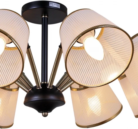 Потолочная люстра на штанге ILLUMICO IL0344-8CSQ-79 BK AB (220V)