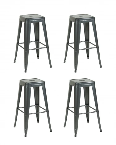 Стул барный TOLIX серебристый матовый KD 4 шт. Stool Group УТ000042400