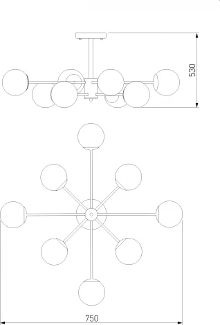 Потолочная люстра на штанге Eurosvet Ascot 30166/8 хром (220V)