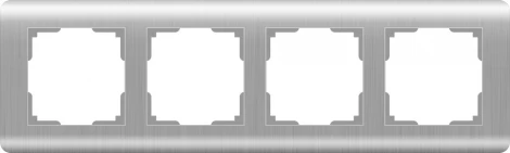 Рамка на 4 поста Stream (серебряный) Werkel W0042106 (a051275)