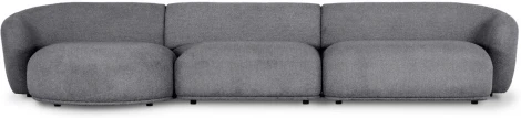 Диван Fabro ОГОГО (арт.851168), (Букле,Ткань/Темно-серый)