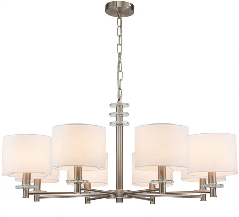 Подвесная люстра Novella 641/8PL E14*60W Satin nickel (220V, на цепи)