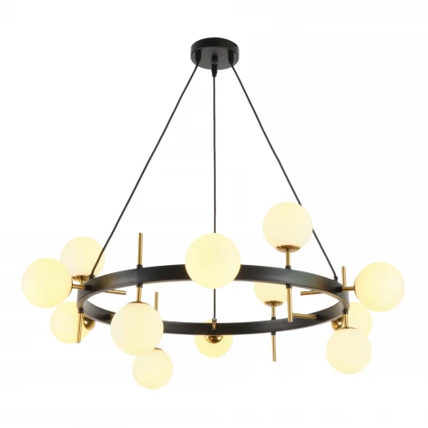 Подвесная люстра MyFar Robert MR2331-12P (220V, на тросе, шарики, круглые)