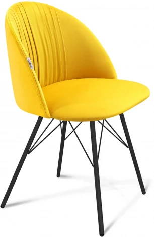 Стул SHT-ST35-1/S37 имперский жёлтый/чёрный муар от фабрики Sheffilton