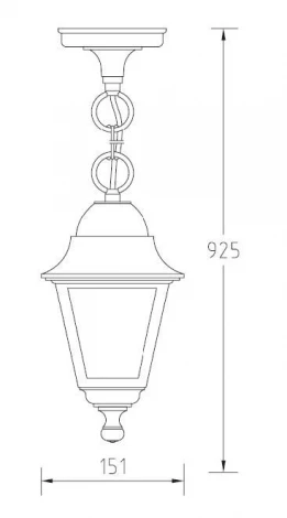 Уличный светильник подвесной Oasis Light 79905S Gb