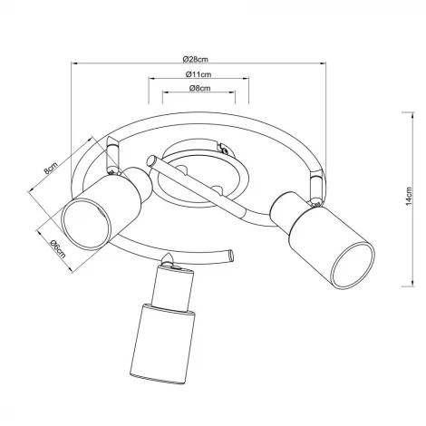 Спот на штанге Arte Lamp Cavalletta A4510PL-3SS (220V, круглые)