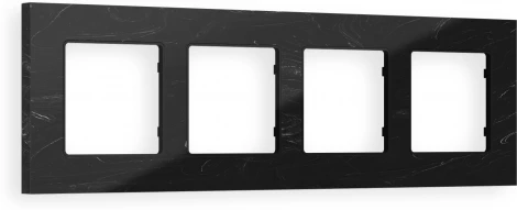 Рамка Ambrella Volt ALFA Grand (Черный мрамор) 4-ая AF930704