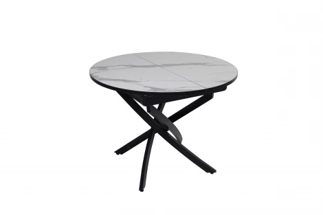 Стол Андромеда D100, Черный/Мрамор, Мир стульев