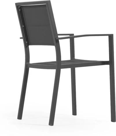 Sirley Садовый стул из алюминия и черного текстиля La Forma (ex Julia Grup) арт.117355