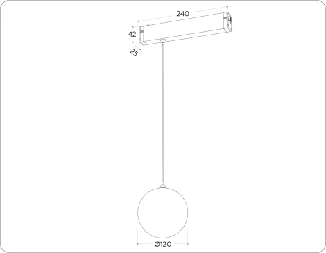 Трековый светильник магнитный светодиодный диммируемый Ambrella TRACK SYSTEM GL1441 (регулировка яркости, 220V, пульт управления, управление смартфоном, умный дом - LampSmart, шар)