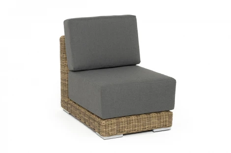 "Капри" модуль диванный прямой с подушками, цвет соломенный 4SIS арт.УТ-00009387